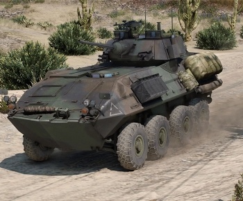 现代陆军LAV25IFV轮式装甲车3D模型