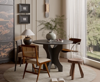 French Style Dining Table And Chairs-ID:612071045