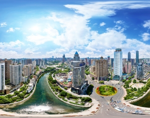 HDR白天城市生态绿化全景-ID:149094109