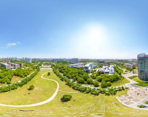 HDR白天城市生态绿化全景-ID:563941969