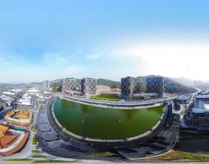 HDR白天城市生态绿化全景-ID:309447051