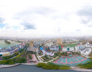 HDR白天城市鸟瞰建筑全景-ID:305155043