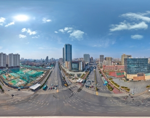 HDR白天城市鸟瞰建筑全景-ID:195408117