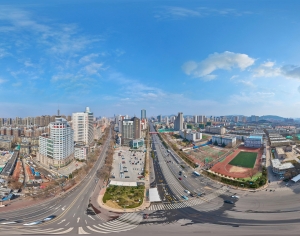 HDR白天城市鸟瞰建筑全景-ID:724195005