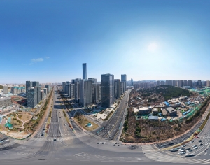 HDR白天城市鸟瞰建筑全景-ID:611601119