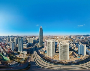 HDR白天城市鸟瞰建筑全景-ID:801584967