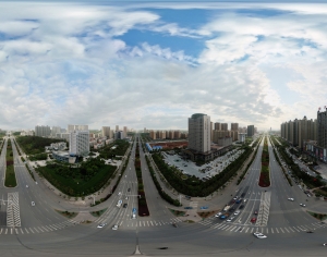 HDR白天城市鸟瞰建筑全景-ID:959198955