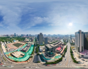 HDR白天城市鸟瞰建筑全景-ID:254012116