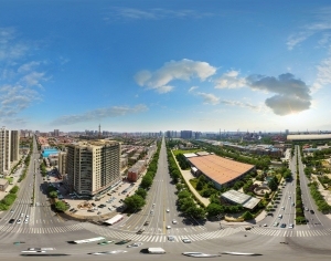 HDR白天城市建筑全景-ID:5955358