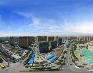 HDR白天城市建筑全景-ID:5955360