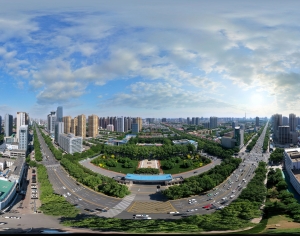 HDR白天城市建筑全景-ID:396215927