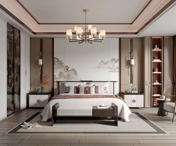 New Chinese Style Bedroom-ID:683141958