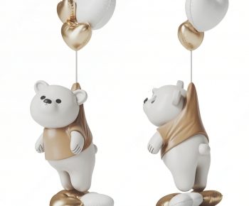 现代气球小熊雕塑装置-ID:528645046