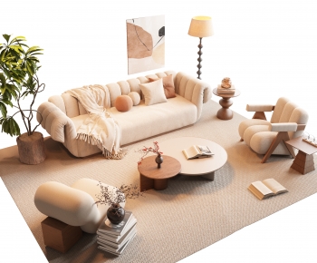 Wabi-sabi Style Sofa Combination-ID:572280888