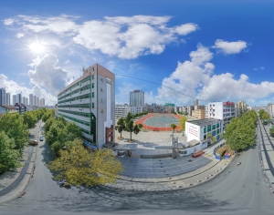 HDR城市小区社区广场全景-ID:906542062