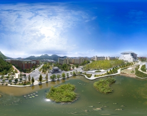 HDR城市小区社区广场全景-ID:983175042