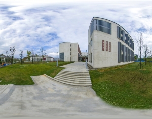HDR城市小区社区广场全景-ID:687383892