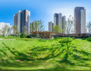 HDR城市小区社区绿化全景-ID:120008958
