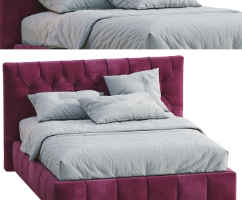 Modern Double Bed-ID:643575914