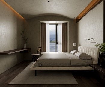 Wabi-sabi Style Bedroom-ID:410408029