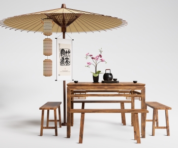 Chinese Style Dining Table And Chairs-ID:671329986
