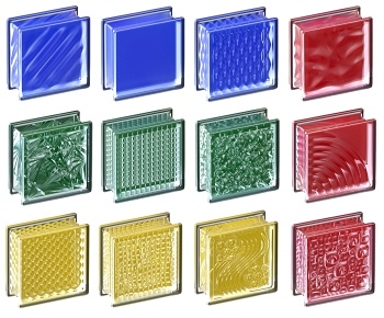 现代彩色玻璃砖3D模型