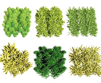现代佛甲草绿植3D模型