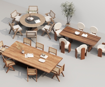 Wabi-sabi Style Dining Table And Chairs-ID:268623114