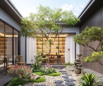 New Chinese Style Courtyard/landscape-ID:443730128