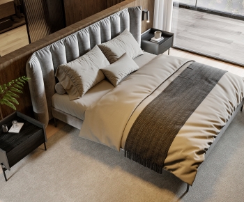 Modern Double Bed-ID:371546986