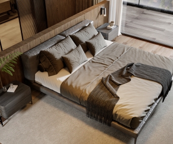 Modern Double Bed-ID:312036046