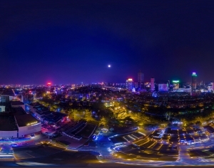 HDR晨曦黄昏城市夜景全景-ID:5958293