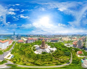 HDR白天城市生态绿化全景-ID:154587981