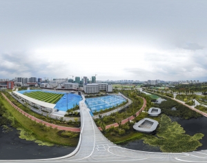 HDR白天城市生态绿化全景-ID:534526116