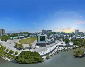 HDR白天城市生态绿化全景-ID:5958397