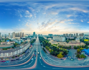 HDR白天城市生态绿化全景-ID:416131047