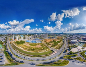 HDR白天城市鸟瞰建筑全景-ID:154485947