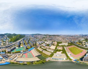 HDR白天城市鸟瞰建筑全景-ID:673397066