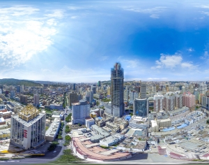 HDR白天城市鸟瞰建筑全景-ID:223129992