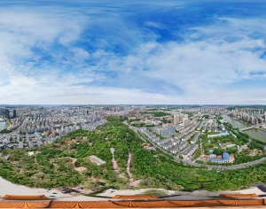 HDR白天城市鸟瞰建筑全景-ID:282541998