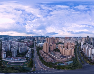 HDR白天城市鸟瞰建筑全景-ID:322163112