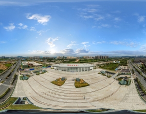 HDR白天城市鸟瞰建筑全景-ID:472934016