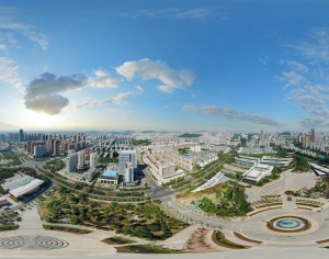HDR白天城市鸟瞰建筑全景-ID:306197889