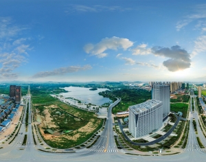 HDR白天城市鸟瞰建筑全景-ID:277966028