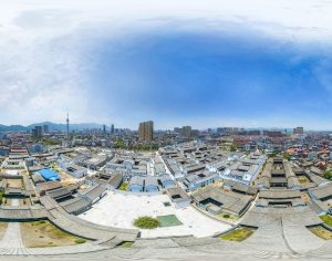 HDR白天城市鸟瞰建筑全景-ID:989896061