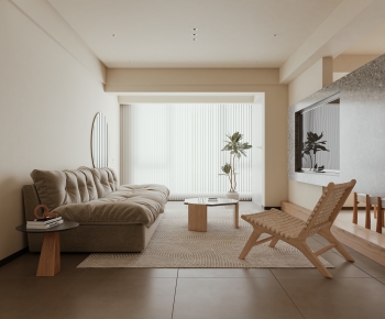 Wabi-sabi Style A Living Room-ID:589730988