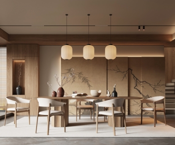 New Chinese Style Dining Room-ID:783545023