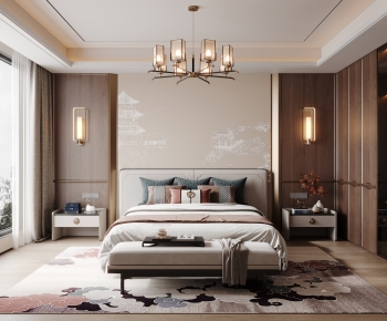 New Chinese Style Bedroom-ID:490556961