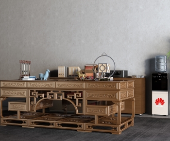 New Chinese Style Office Table-ID:689623121