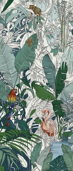 热带雨林壁纸壁画装饰画3D模型